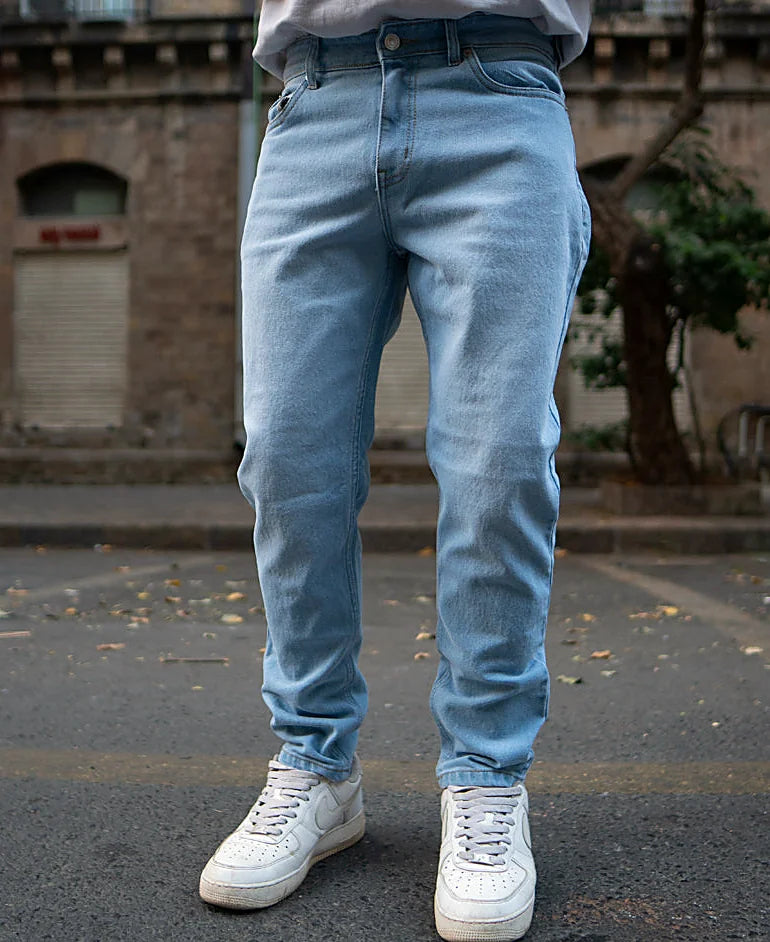 Blue regular jeans in denim