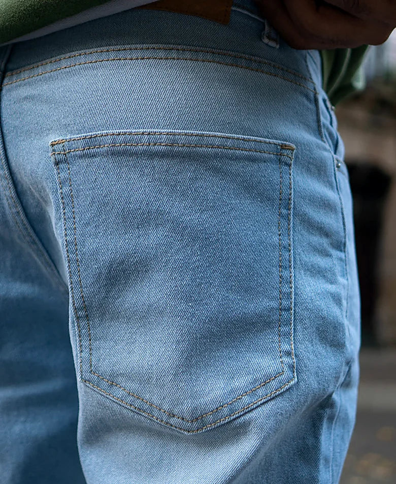Sky Blue Denim Regular Fit Jeans