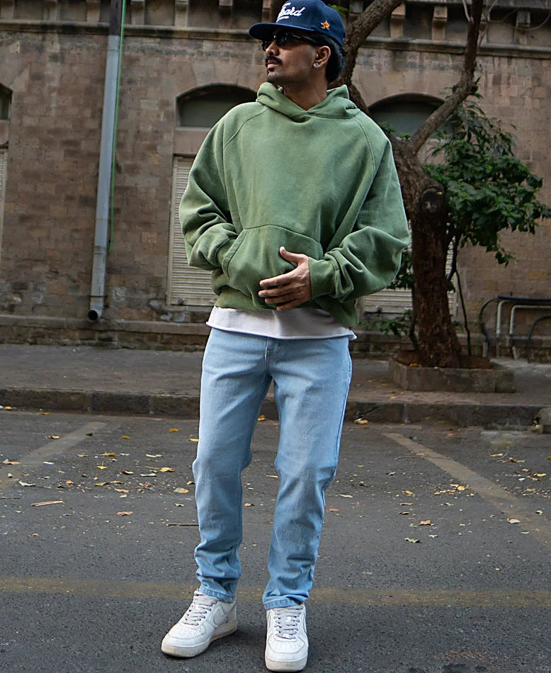 Sky Blue Denim Regular Fit Jeans