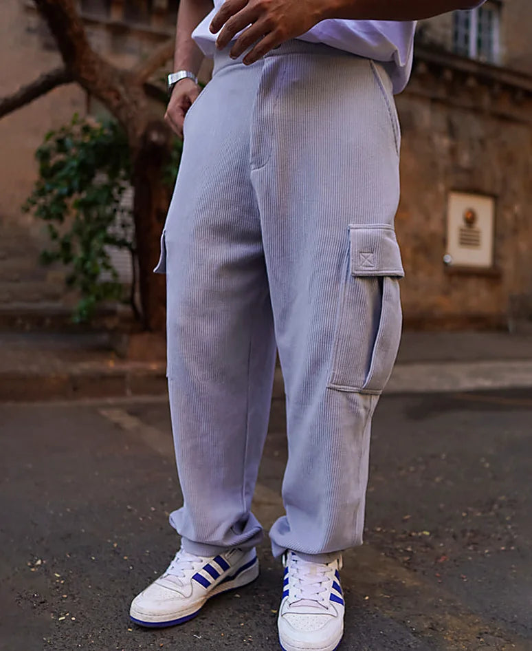 Grey baggy pants for men