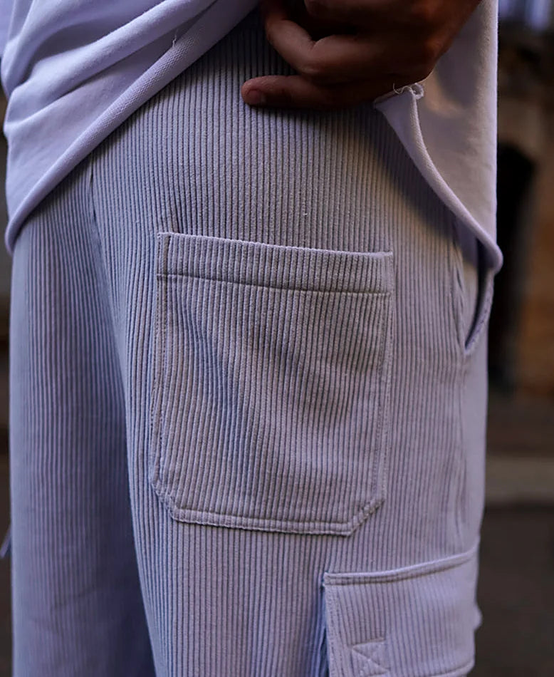 Pants in grey, baggy fit