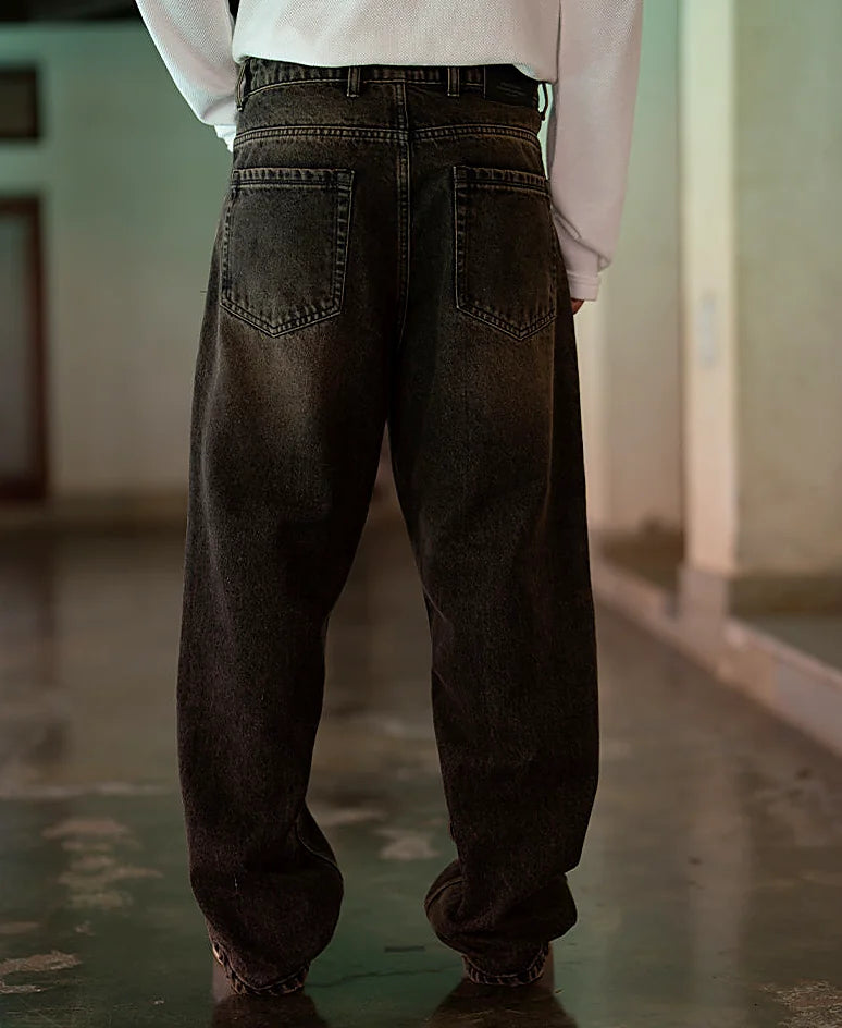 Tinted Black Baggy Jeans