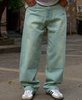Blue baggy jeans in cotton