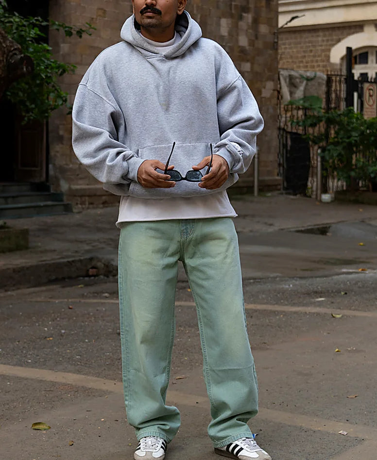 Tinted Blue Baggy Jeans