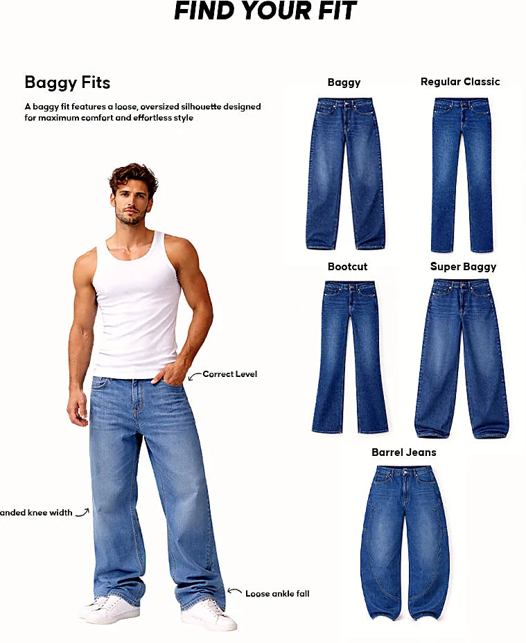 Tinted Blue Baggy Jeans