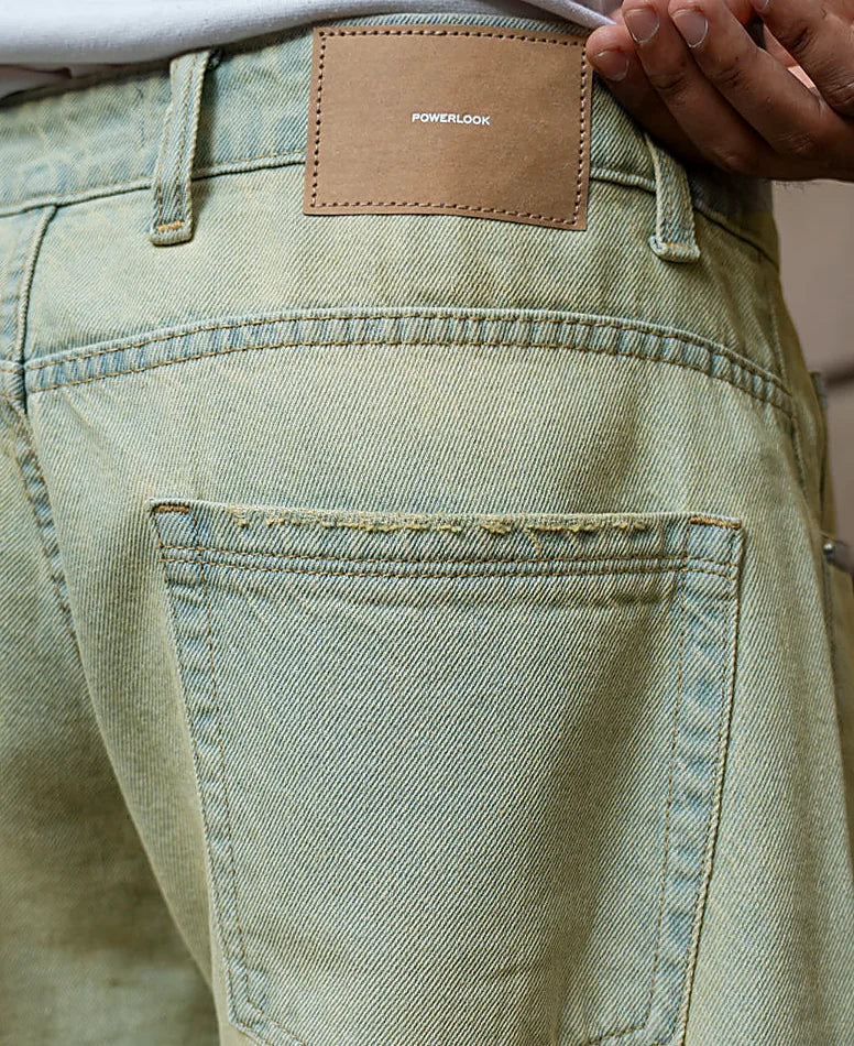 Tinted Blue Barrel Fit Jeans