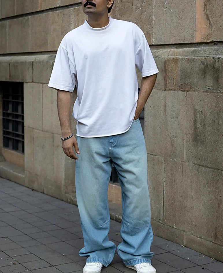Tinted Blue Extra Baggy Jeans