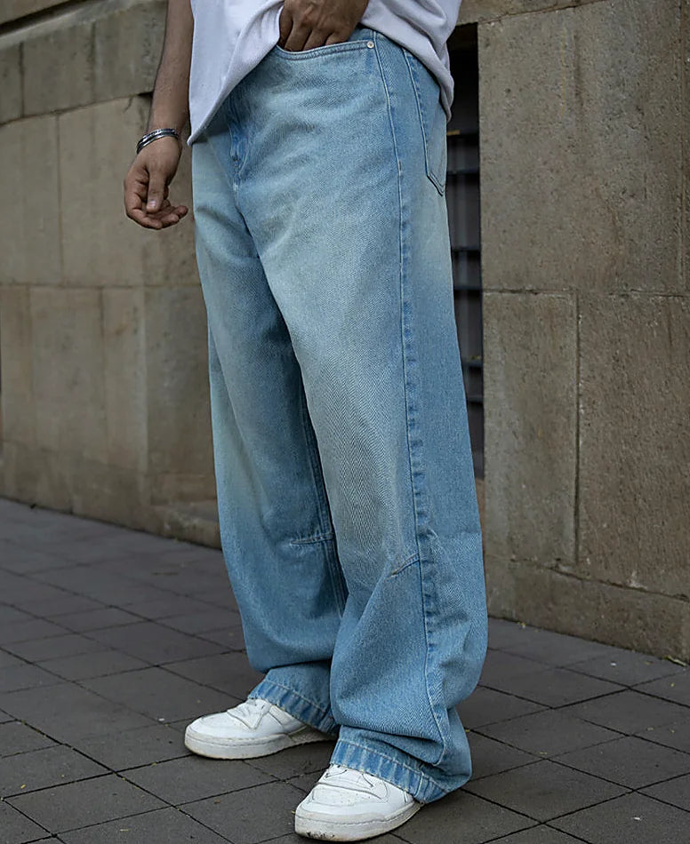 Baggy jeans for men in blue