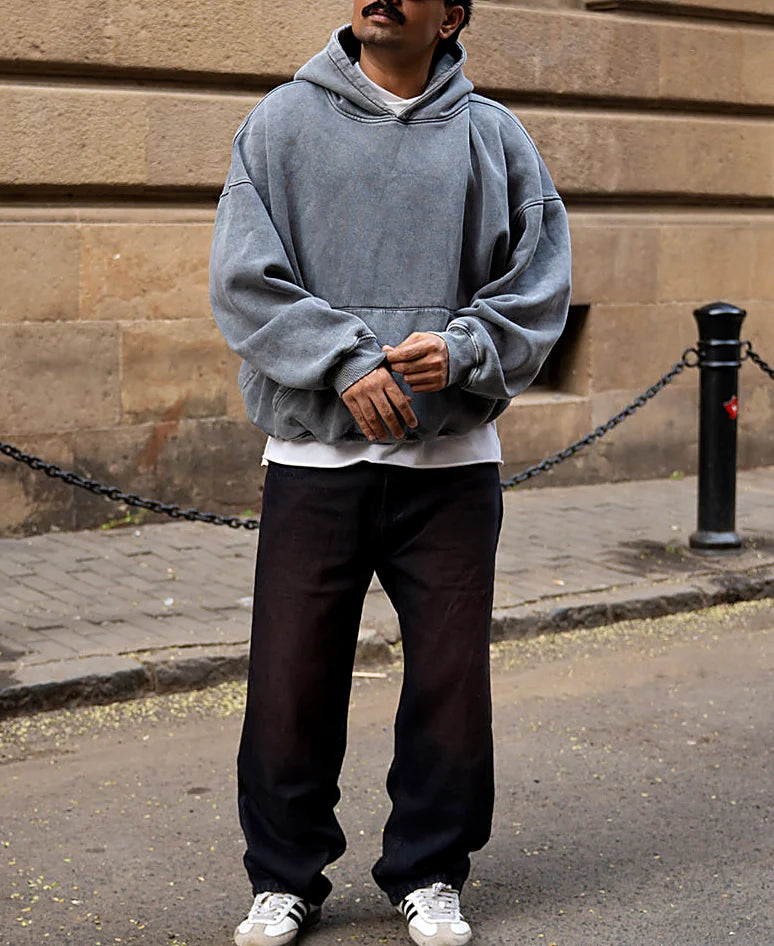 Tinted Dark Blue Baggy Jeans