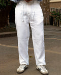 Trousers in white, regular fit