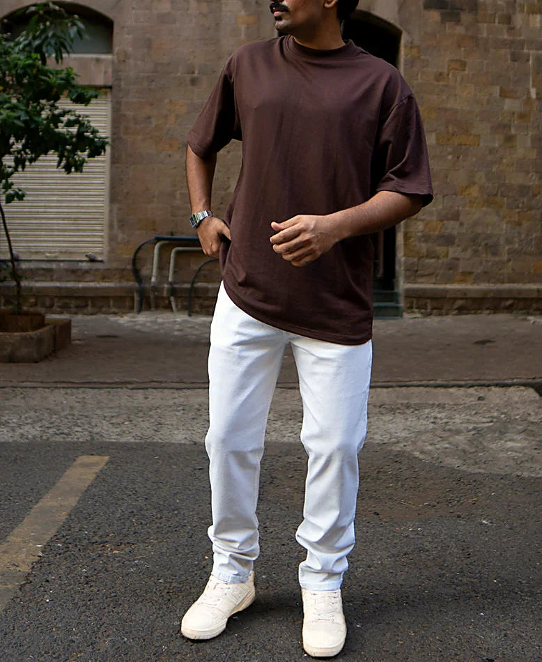 White Regular Fit Denim