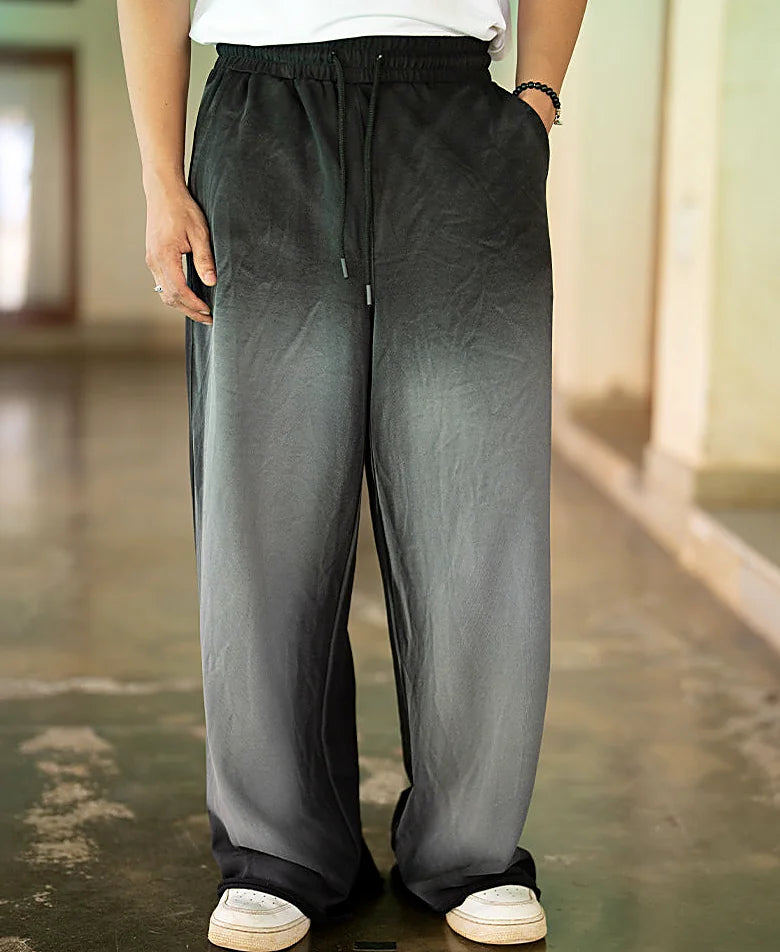 Pants in white, baggy fit